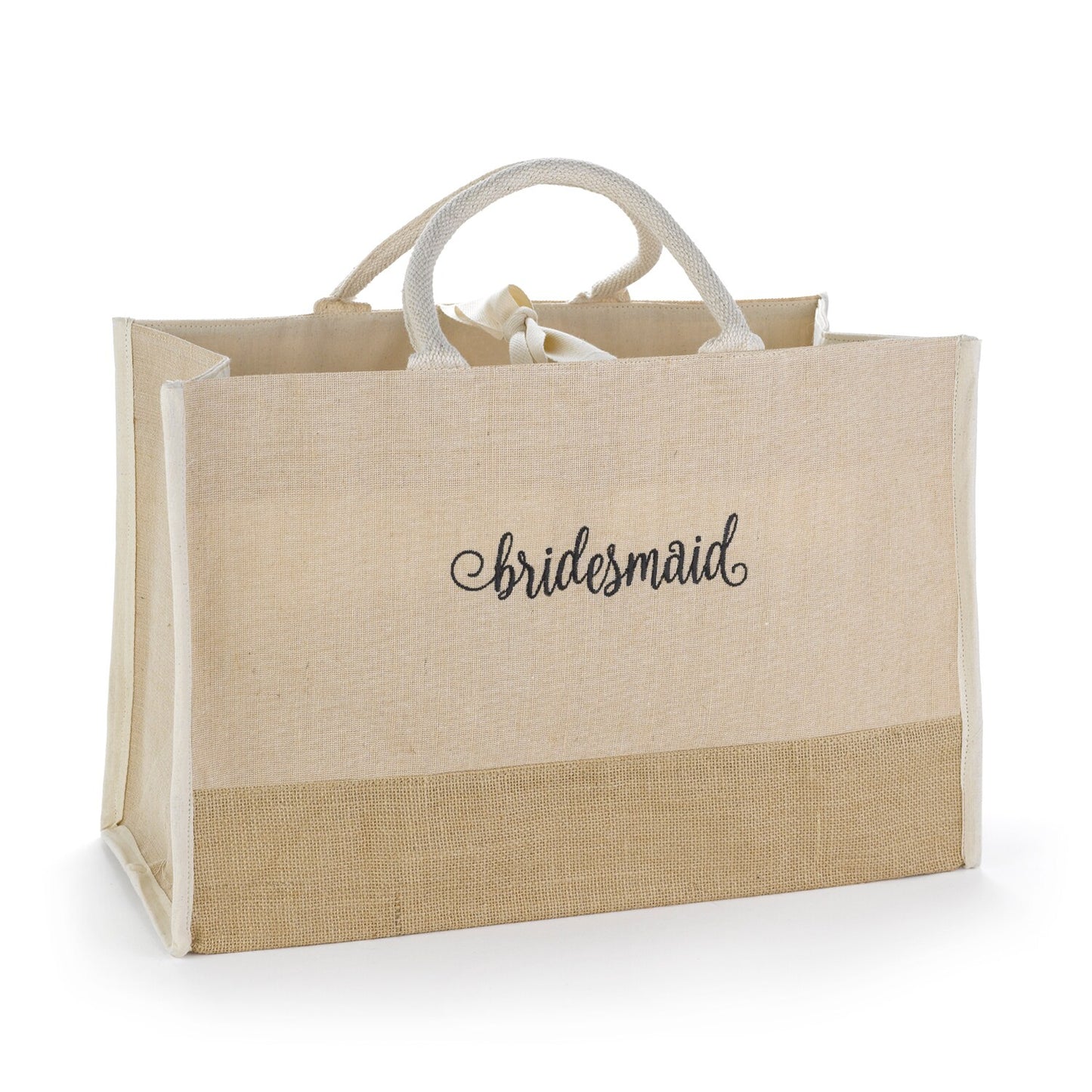 Bridesmade Natural Jute Tote Bag - Large