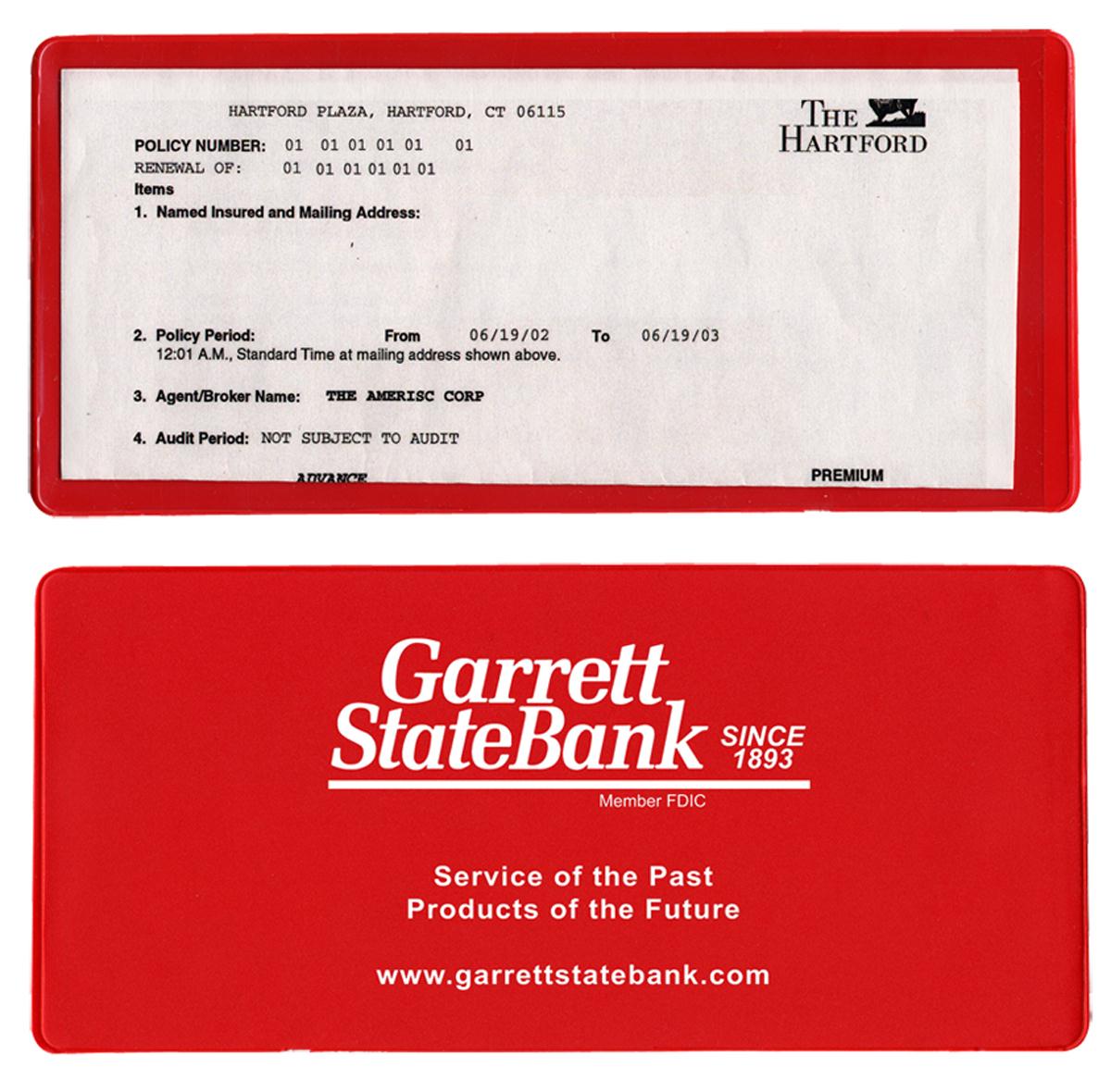 Large Insurance Policy Holder (open on short side) - Golden State Print