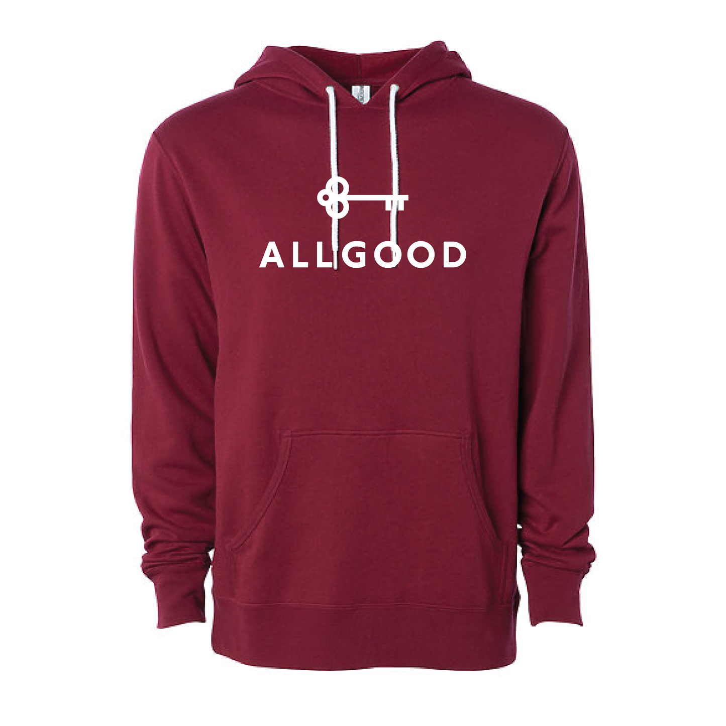 All Good Screenprinted Lightweight Hoody - Golden State Print