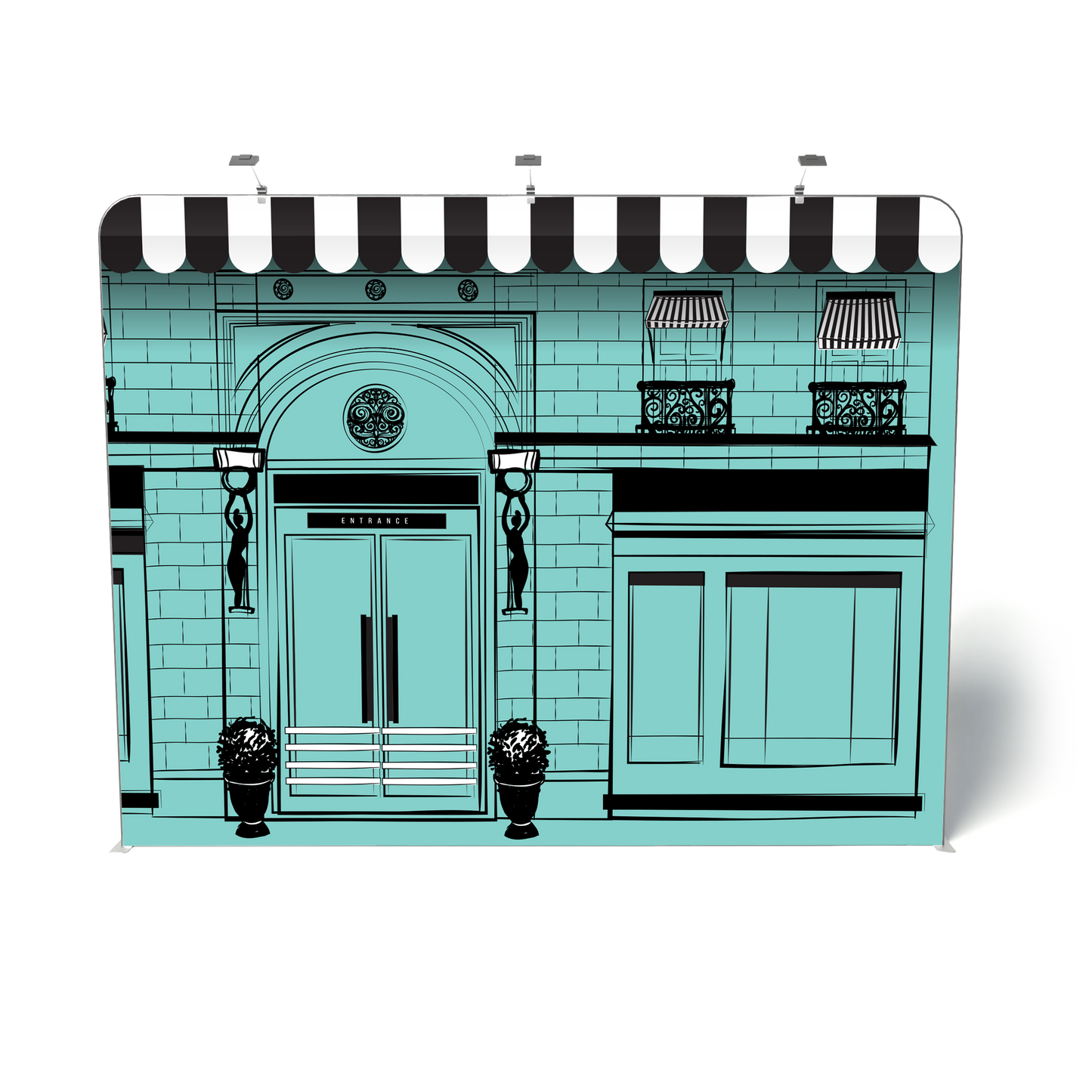 10ft Straight Tension Fabric Display - Golden State Print