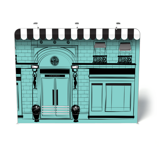 10ft Straight Tension Fabric Display - Golden State Print