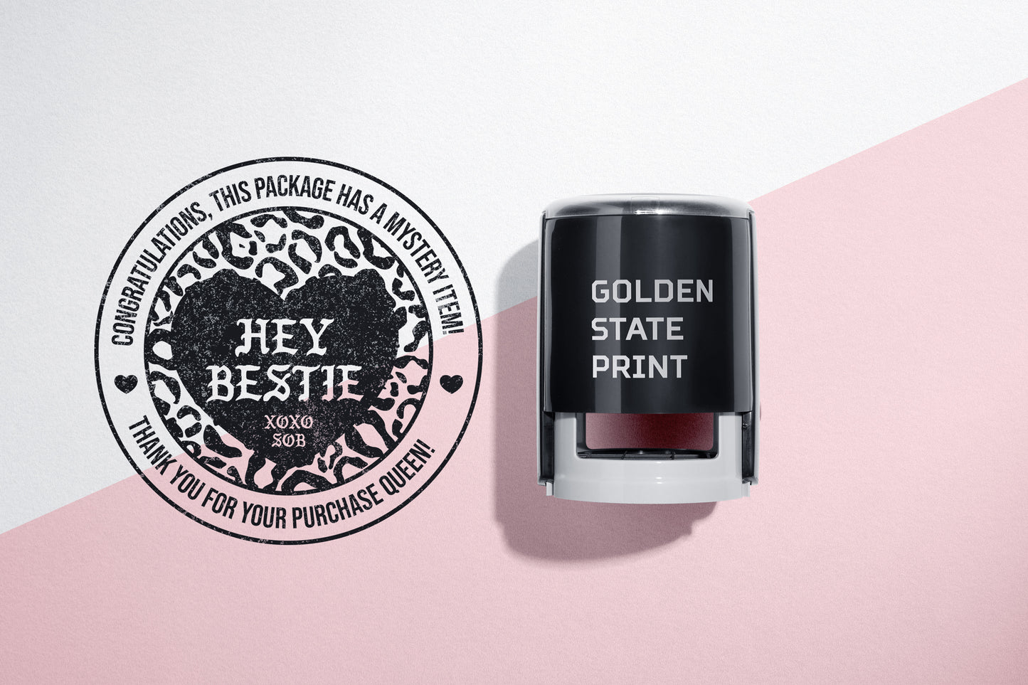 Custom Handle Mount Stamp - Golden State Print