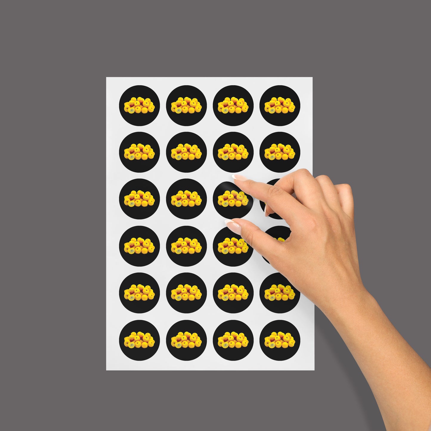 Label Sheet (Yellow Fruit) - Golden State Print