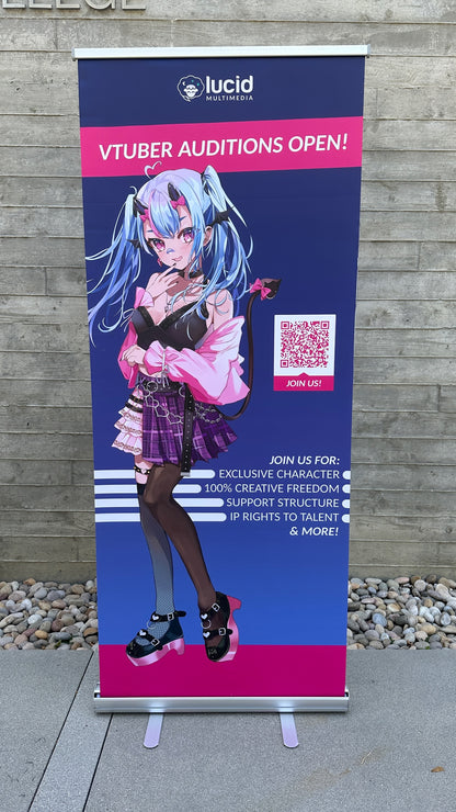 Aluminum Roll Up Banner + Stand