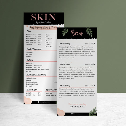 Menu (4x9) - Golden State Print