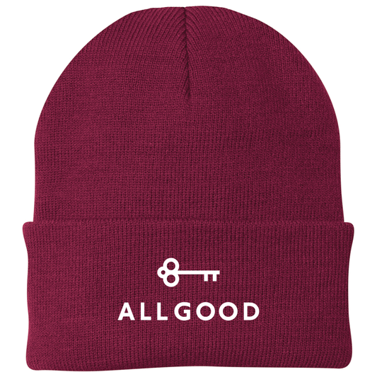 All Good Embroidered Beanie - Golden State Print