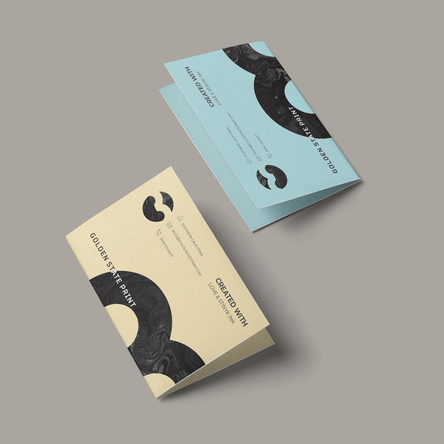 Fold Over Business Cards - Golden State Print