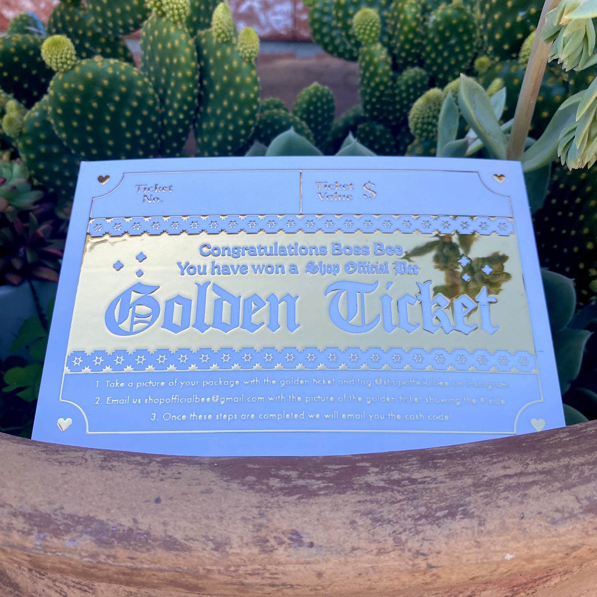 Raised Foil Postcard - Golden State Print