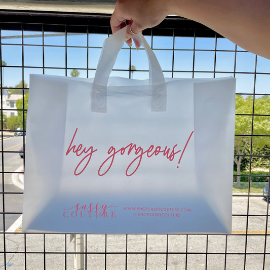 Frosted Soft Loop Handle Bag - Golden State Print