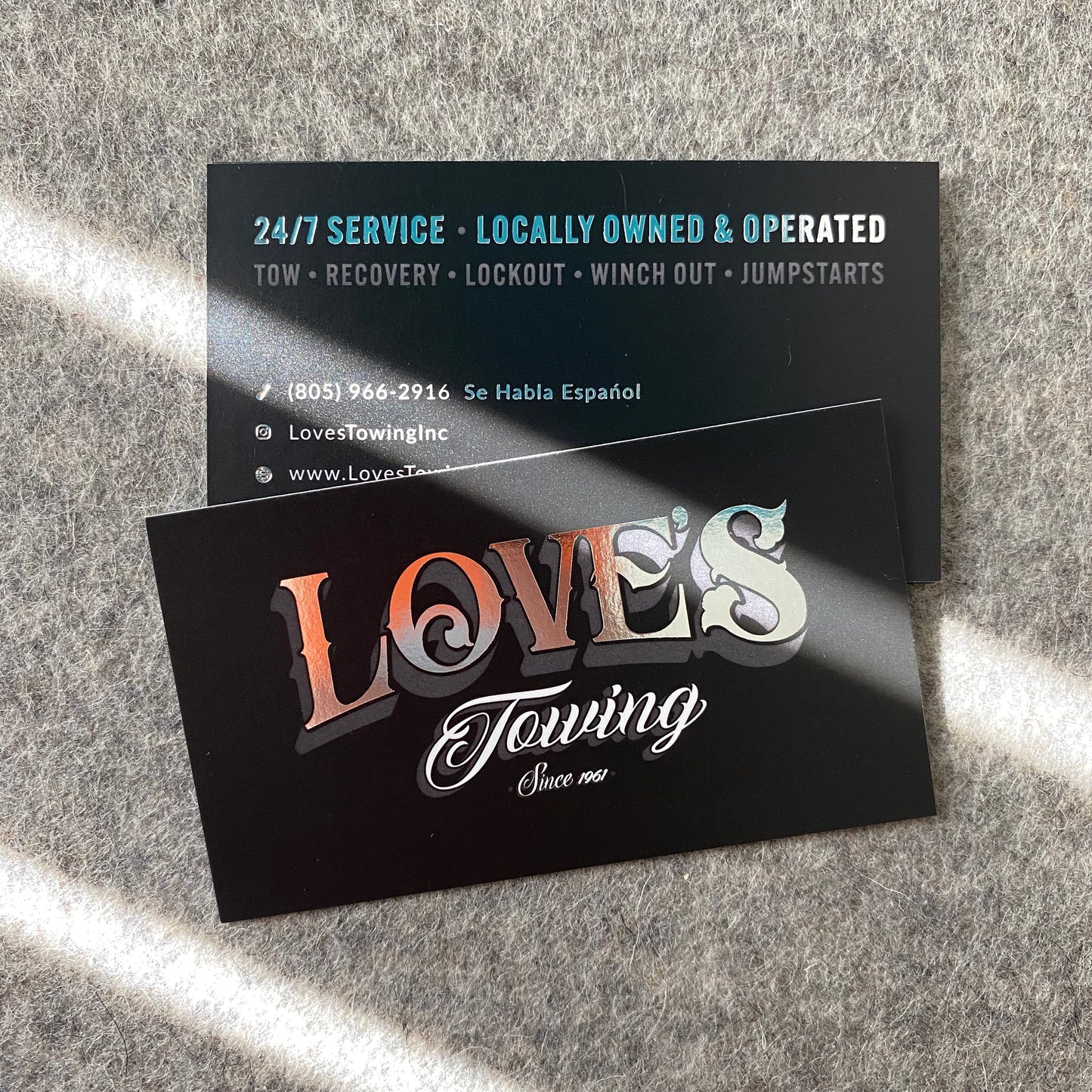 Foil Business Cards - Golden State Print