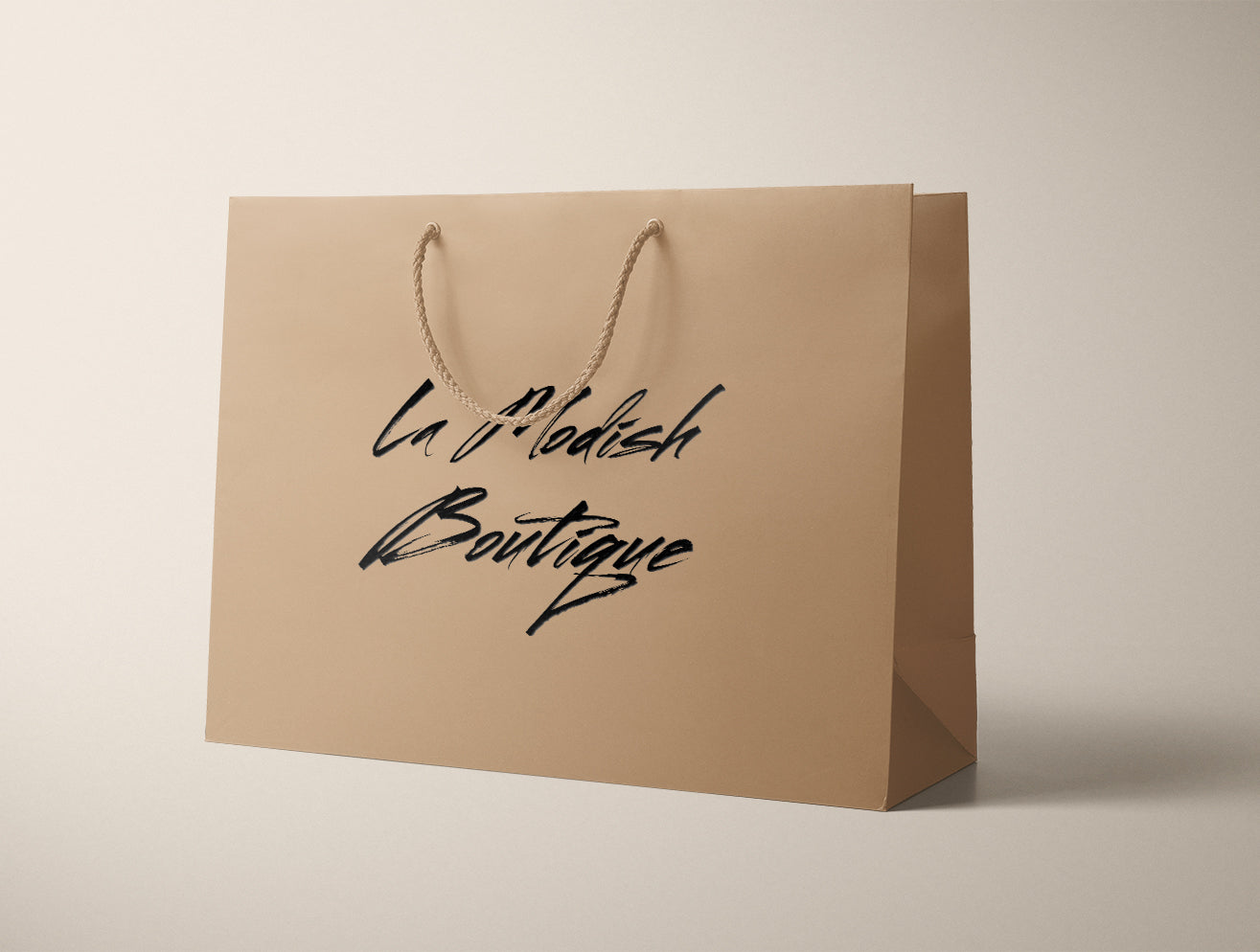 Natural Kraft Shopping Bag (16x6x12) - Golden State Print