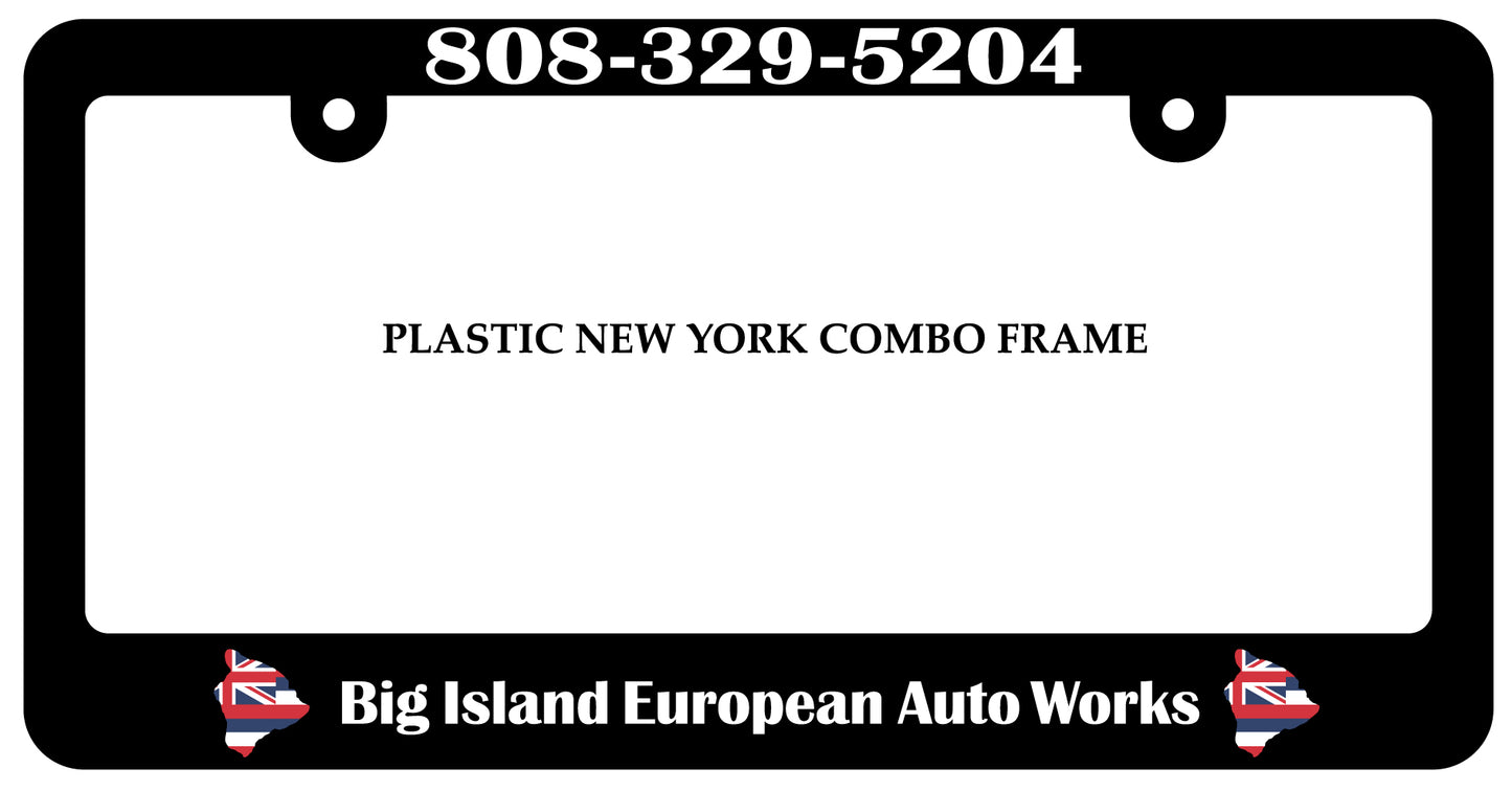Combo Plastic Frame (NY State Style) - Golden State Print
