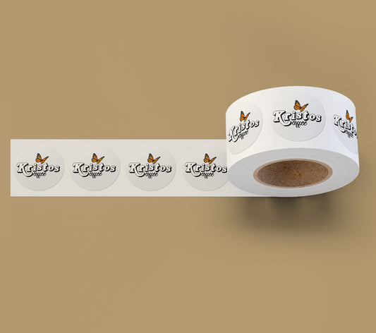 Roll Label on Clear Paper Label - Golden State Print