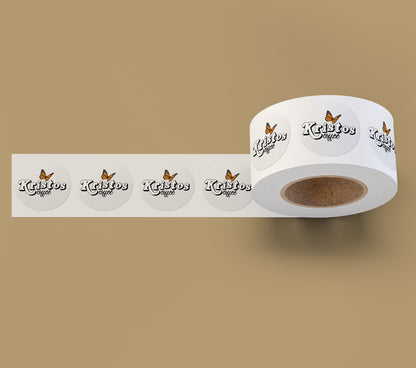 Roll Label on Clear Paper Label - Golden State Print